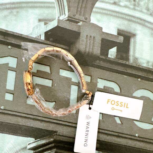 Fossil BQ3502 Tillie Mini Three-Hand Rose Gold Steel Watch main image 4